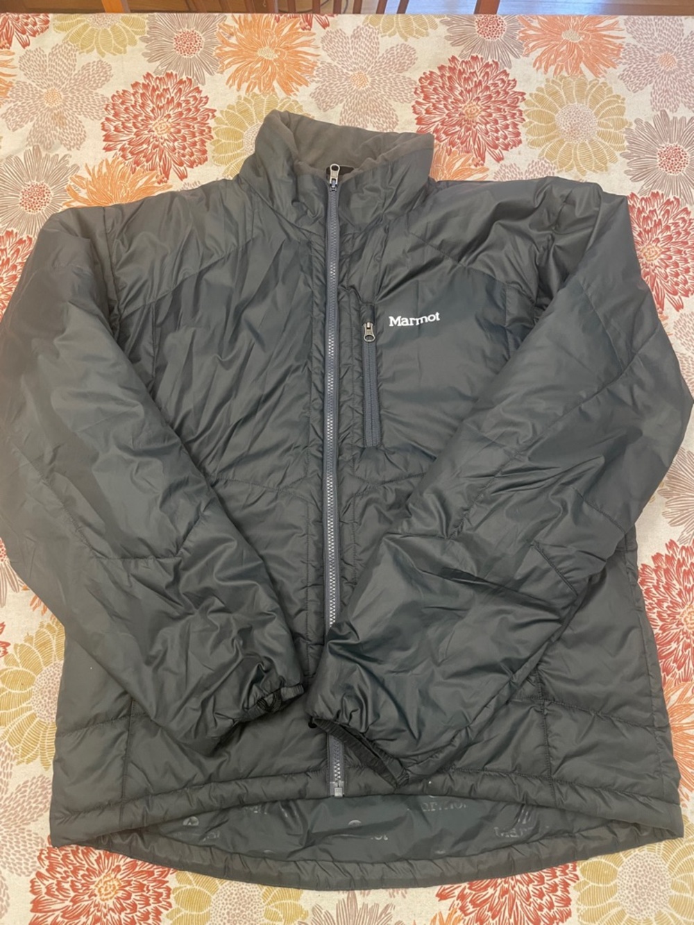 Marmot Baffin Lightweight Full-Zip Jacket Grey Black Like New No Flaws!